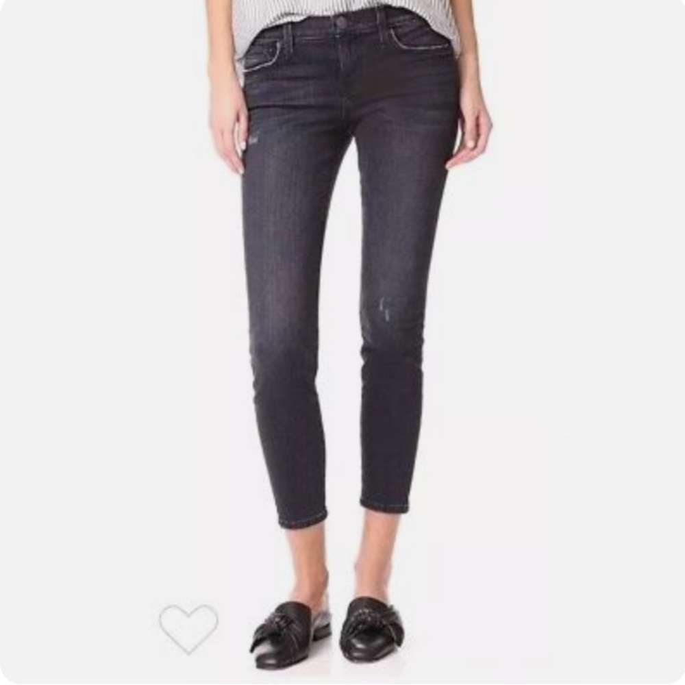 Current Elliott Stiletto Topanga Black Skinny Jean Size 25